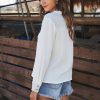 New Long Sleeve High Neck Buttons Cotton Shirt Blouse Cornsilk