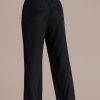 Wholesale Elastic Waist Wide Leg Pants Black