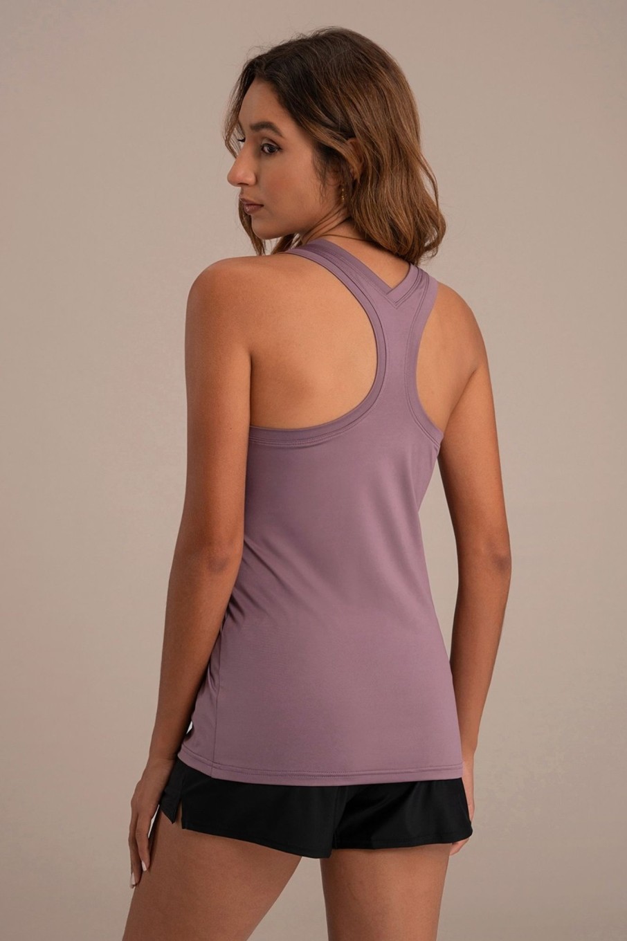 Online Solid Active Racerback Tank Top Mauve