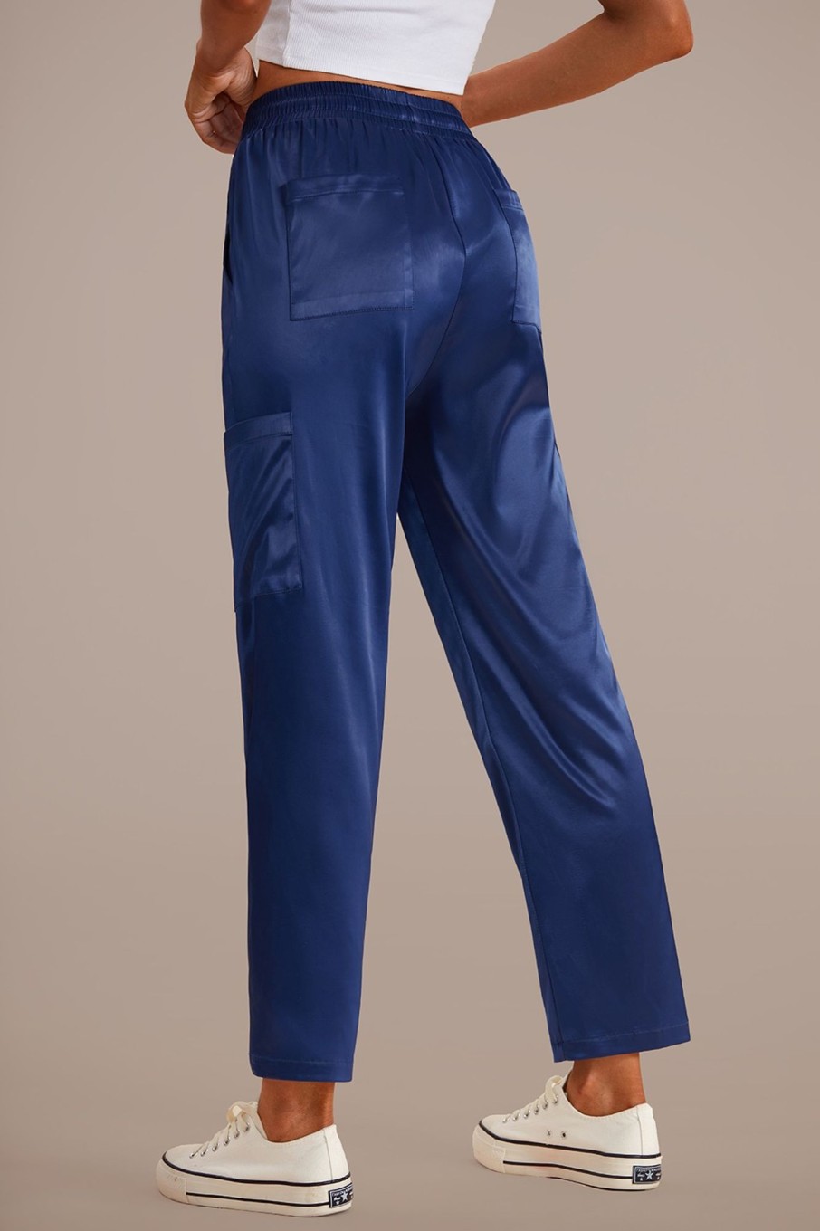 Best Drawstring Pocketed Sweatpants Blue