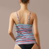 New Stripe Scoop Neck Tankini Set Multi