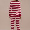 Best Stripe Cute Comfy Buttons Onesie With Pockets Red