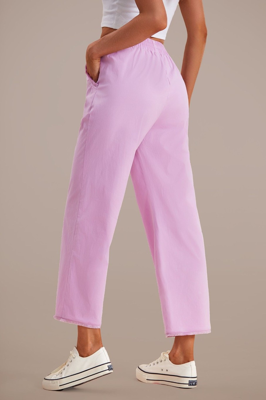 Clearance High Waist Wide Leg Pants Lavender