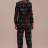 Online Christmas Stockings Long Sleeve Round Neck Pj Set Multi