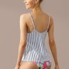 Wholesale Two Piece Stripe Cute Tankini Set As Picture