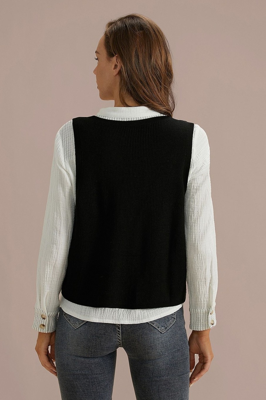 Best Black Cute Autumn Winter Fashion Sweater Vest As Picture