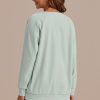 Clearance Long Sleeve Round Neck Pullover Green