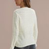 New White Casual Warm Round Neck Snow Sweater As Picture