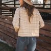 Best Long Sleeve Fashion Womne'S Plaid Shacket Jacket Tan