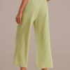 Wholesale Smocked Waist Wide Leg Pants Green