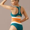 Clearance Two Piece Laguna Colorblock Bikini Set Teal