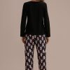 Online Gingerbread Man Long Sleeve Round Neck Pj Set Black