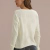 Online White High Neck Long Sleeve Knit Sweet Fall Sweater As Picture