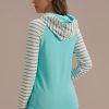 Clearance Long Sleeve Halfzip Side Pockets Hoodie Mint