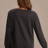 Online Christmas Print Round Neck Long Sleeve Sweatshirt Dark Grey