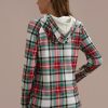 Wholesale Stripe Lattice Long Sleeve Zipper Side Pockets Hoodie Multi Colors