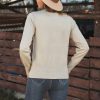 Clearance Long Sleeve High Neck Cute Fall Winter Sweater Wheat