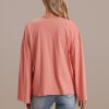 Best Solid Round Neck Casual All Season Sweater-Shirt Blouse As Picture