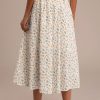 Online Casual Print Midi Skirt Floral