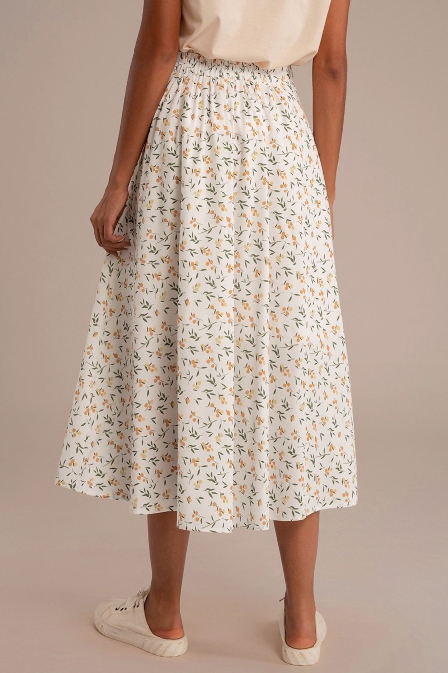 Online Casual Print Midi Skirt Floral