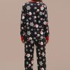 Best Christmas Print Long Sleeve Round Neck Pj Set Multicolor