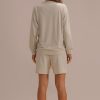 Online Cream Long Sleeve Round Neck Home Comfy Casual Loungewear Set As Picture