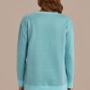 Clearance Round Neck Long Sleeve Casual Sweatshirt Sage