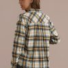 Wholesale Color Plaid Long Sleeve Classic Neck Warm Coat Shacket Jacket Multi