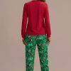 Clearance Santa'S Sleigh Print Long Sleeve Round Neck Pj Set Multi